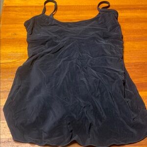 Motherhood Black Swim Bathing suit with Ruched Design